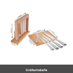Karaca Vigor 7-teiliges Messerset und Schneidebrett Holz03 Clearance