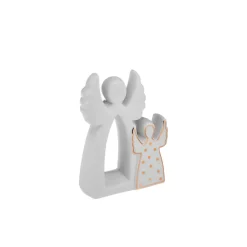 Karaca Weihnachten Doppel Engel, 11.6x4.3x14.8 cm Weıß01 Online