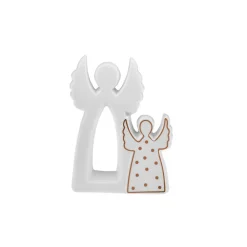 Karaca Weihnachten Doppel Engel, 15.5x5.6x20.3 cm Weıß01 Discount