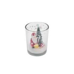 Karaca Weihnachten Kleines Haus Becher Kerze, 5,5x6,5 cm Multıfarben Hot