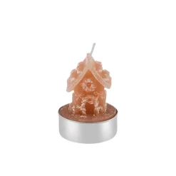 Karaca Weihnachten Lebkuchenhaus 3 Teilig Kerze, 18cmx5cmx6cm, Braun Braun01 Discount