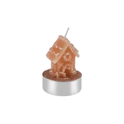 Karaca Weihnachten Lebkuchenhaus 3 Teilig Kerze, 18cmx5cmx6cm, Braun Braun01 Discount