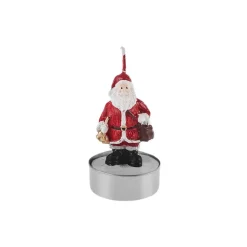 Karaca Weihnachten Santa 3 Teilig Kerze, 18.5x6.7cm, Rot Rot02 Hot