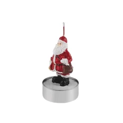 Karaca Weihnachten Santa 3 Teilig Kerze, 18.5x6.7cm, Rot Rot02 Hot