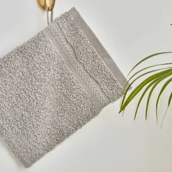Karaca Wheat helles Grau 100% Baumwolle Waschlappen 16X22 cm Ecru01