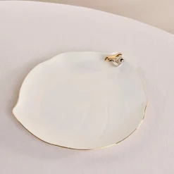 Karaca X Müge Anlı Vogelförmiger ener Kuchenteller 21 cm Gold Hot