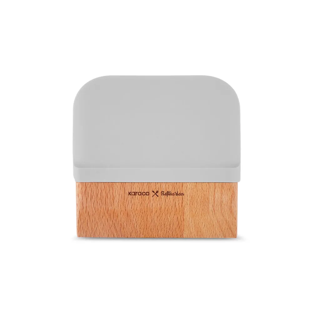 Karaca X Refika Gadgets Beidseitiger Holz-Teigschaber Grau02 Clearance