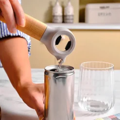 Karaca x Refika Gadgets 3-in-1 Flaschenöffner mit Holzgriff Grau02 Discount