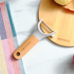 Karaca x Refika Gadgets Seitenschäler mit Holzgriff Grau02