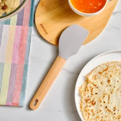 Karaca x Refika Gadgets Silikon-Spatel mit Holzgriff Grau02 Online