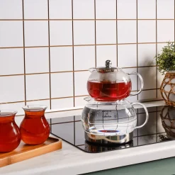 Karaca X REFİKA Gönlübol Glas Teekanne Farblös Clearance