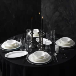 Karaca x Sarıyer Design Vortex Fine Pearl Geschirr für 6 Personen-28 teilig Weıß01 Hot