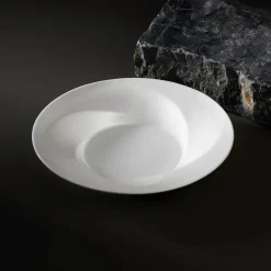 Karaca x Sarıyer Design Vortex Fine Pearl Geschirr für 6 Personen-28 teilig Weıß01 Hot