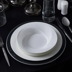 Karaca x Sarıyer Design Vortex Fine Pearl Geschirr für 6 Personen-28 teilig Weıß01 Hot