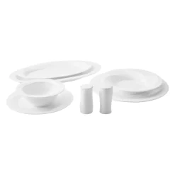 Karaca x Sarıyer Design Vortex Fine Pearl Geschirr für 6 Personen-28 teilig Weıß01 Hot