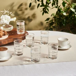 Karaca Yaren, 6-teiliges Becherset für Kaffee, 115ML Klar Hot