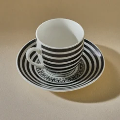 Karaca Yaren 2-teiliges Kaffeetassen-Set Schwarz01