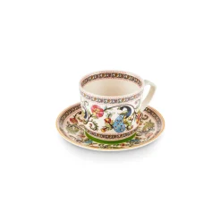 Karaca Yasemen 12-teiliges Bone China Espresso Türkisch-Kaffeetassen-Set für 6 Personen, 80 ml, Mehrfarbig Multıfarben Outlet