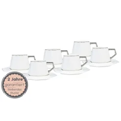 Karaca Zeher Kaffeetassen-Set für 6 Personen Weıß01 Discount