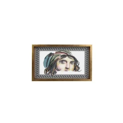Karaca Zeugma Çingene Kız (Zigeunermädchen) Tablett 25x40 cm Weıß01 Discount
