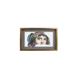 Karaca Zeugma Çingene Kız (Zigeunermädchen) Tablett 25x40 cm Weıß01 Discount