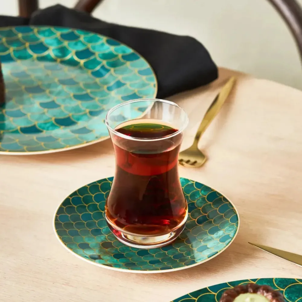 Karaca Zümrüt für 6 Personen Dessert Set , 18 Teilig Multıfarben Online