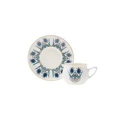 Karaca İznik Neues Formular Kaffeetasse Set für 6 Personen 100 ml Blau01