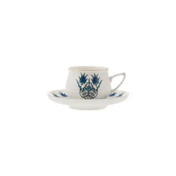 Karaca İznik Neues Formular Kaffeetasse Set für 6 Personen 100 ml Blau01