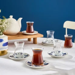 Karaca İznik 12-teiliges Teeservice für 6 Personen Multıcolor Hot