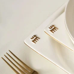 Karaca -Kollektion zum 50-jährigen Jubiläum Streamline New Generation Bone Sign Geschirrset für 12 Personen, 59-teilig Gold New