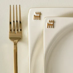 Karaca -Kollektion zum 50-jährigen Jubiläum Streamline New Generation Bone Sign Geschirrset für 12 Personen, 59-teilig Gold New