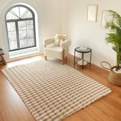 Karaca Kaschmir Teppich 7/24 Cosy Premium Bubble Beige 100x150 cm Beıge01 Clearance