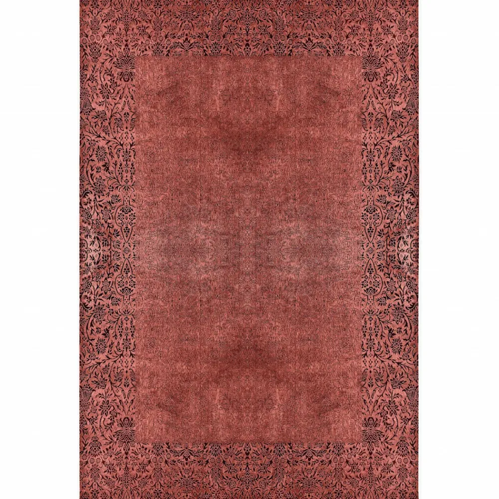 Karaca Kashmir Teppich Viskose Premium Damast Lachs 80x150 cm Teppich Terrakotta Sale