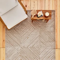 Karaca Kasmir Hali 7/24 Skandinavischer Solaris-Teppich 120x180 cm Beıge01 Hot