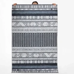 Karaca Kasmir Hali Dekorative Kunst Trend Hitit Teppich 160x230 cm Grau02 Online
