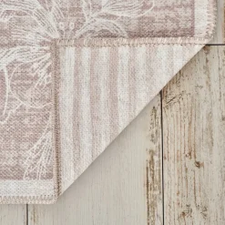 Karaca Kasmir Hali Dekorative Kunst Trend Kamelie Doppelseitiger Teppich 80x150 cm Beıge01 Outlet