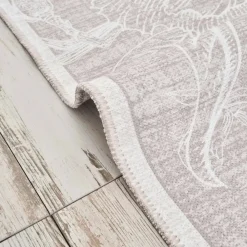 Karaca Kasmir Hali Dekorative Kunst Trend Kamelie Doppelseitiger Teppich 80x150 cm Beıge01 Outlet