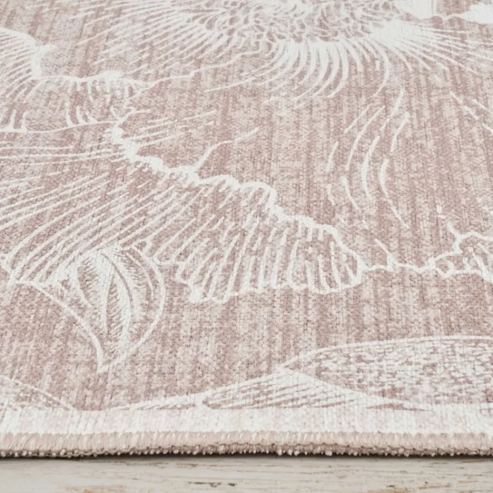 Karaca Kasmir Hali Dekorative Kunst Trend Kamelie Doppelseitiger Teppich 80x150 cm Beıge01 Outlet