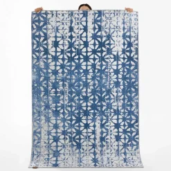 Karaca Kasmir Hali Dekorative Kunst Trend Karpatos Doppelseitiger Teppich 120x180 cm Blau01 Best