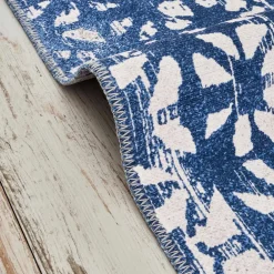 Karaca Kasmir Hali Dekorative Kunst Trend Karpatos Doppelseitiger Teppich 120x180 cm Blau01 Best