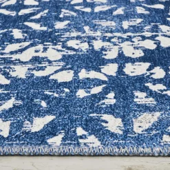 Karaca Kasmir Hali Dekorative Kunst Trend Karpatos Doppelseitiger Teppich 120x180 cm Blau01 Best