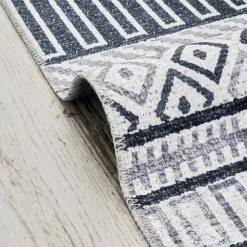 Karaca Kasmir Hali Dekorative Kunst Trend Hitit Teppich 80x150 cm Grau02 New