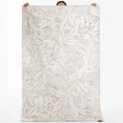 Karaca Kasmir Hali Dekorative Kunst Trend Floral Doppelseitiger Teppich 120x180 cm Beıge01 Clearance