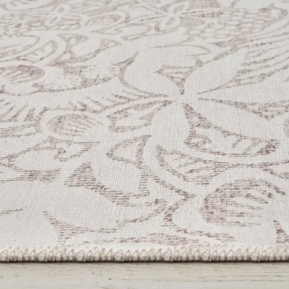 Karaca Kasmir Hali Dekorative Kunst Trend Floral Doppelseitiger Teppich 120x180 cm Beıge01 Clearance