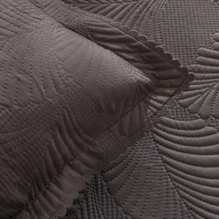 Karaca Leaf Bettüberwurf-Set Anthrazit 230x240 Cm + 2 (50x70 Cm) Anthracıte Online