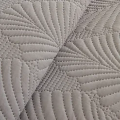 Karaca Leaf Bettüberwurf-Set 230x240 Cm + 2 (50x70 Cm) Grau Clearance