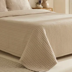 Karaca Manon Bettüberwurf Set, Doppelbett, Beige 230x240cm + 2(50x70) cm Beıge Sale