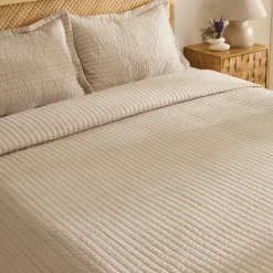 Karaca Manon Bettüberwurf Set, Doppelbett, Beige 230x240cm + 2(50x70) cm Beıge Sale