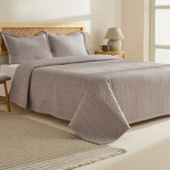 Karaca Margot Bettüberwurf Set 230x240cm + 2(50x70) cm Grau Clearance