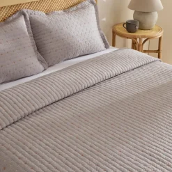 Karaca Margot Bettüberwurf Set 230x240cm + 2(50x70) cm Grau Clearance